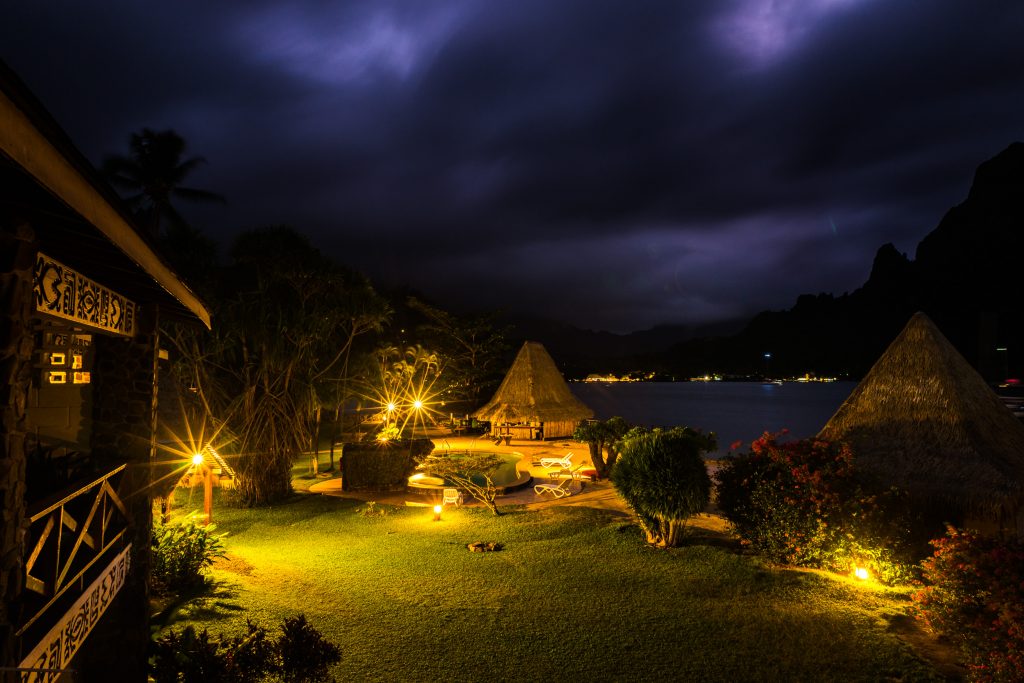 Cook's Bay by night, Moorea.